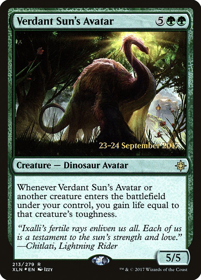 Verdant Sun's Avatar 213 (Prerelease Cards)  - Foil | Good Games Adelaide SA