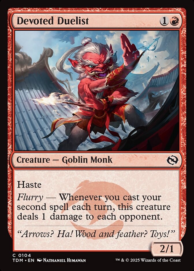 Devoted Duelist 104 (Tarkir: Dragonstorm)  - Foil | Good Games Adelaide SA