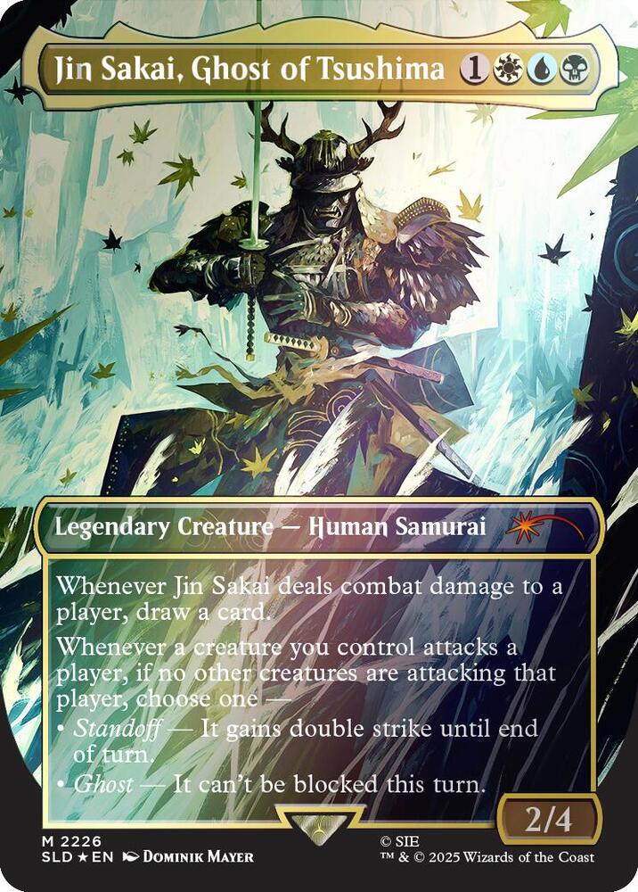 Jin Sakai Ghost of Tsushima Rainbow Foil 2226 (Secret Lair Drop Series)  - Foil | Good Games Adelaide SA