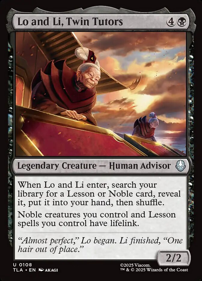 Lo and Li, Twin Tutors 108 (Avatar: The Last Airbender)  - Foil | Good Games Adelaide SA