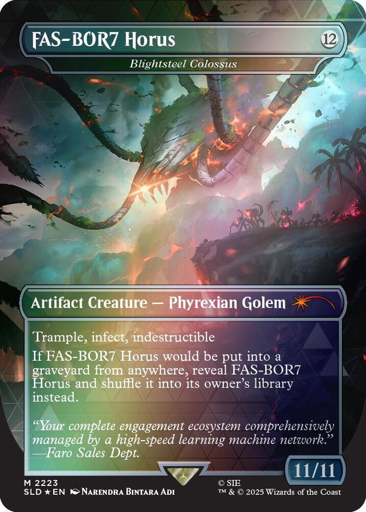 FAS BOR7 Horus Blightsteel Colossus Rainbow Foil 2223 (Secret Lair Drop Series)  - Foil | Good Games Adelaide SA