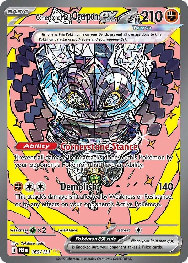 Cornerstone Mask Ogerpon ex 160/131 (SV: Prismatic Evolutions)  - Holofoil | Good Games Adelaide SA