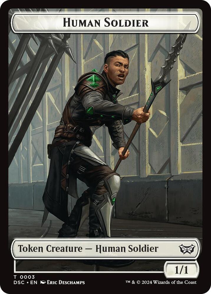 Human Soldier Scarecrow Double Sided Token 3 // 23 (Commander: Duskmourn: House of Horror)  | Good Games Adelaide SA