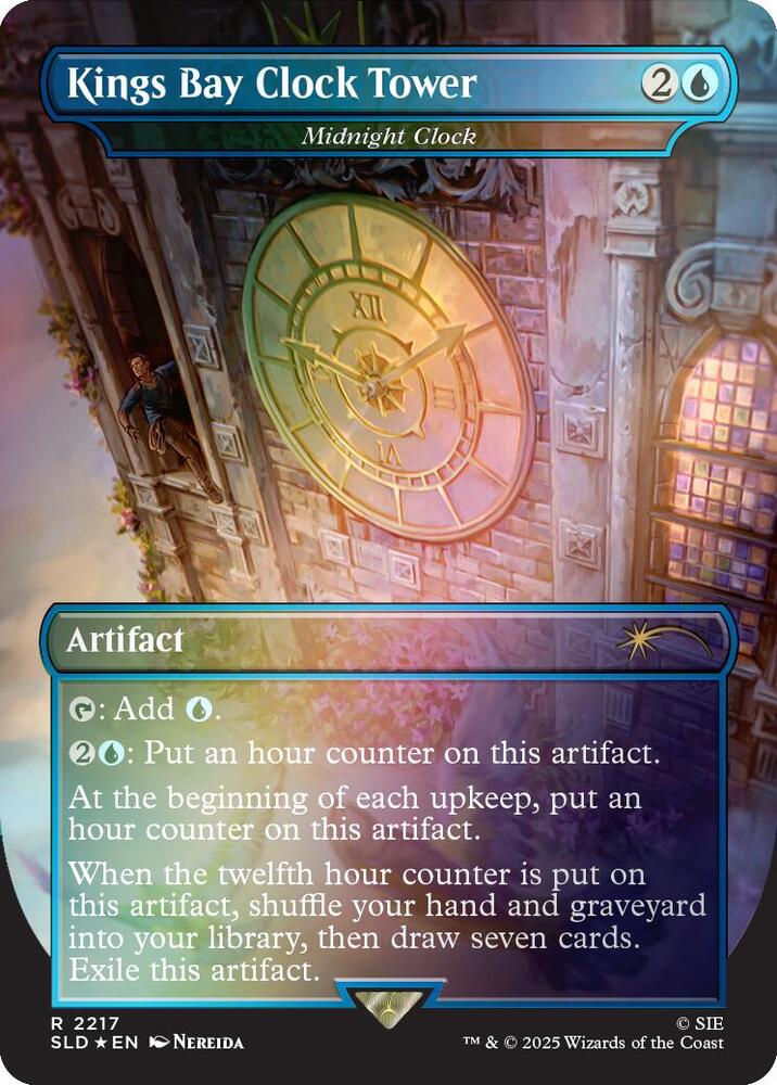 Kings Bay Clock Tower Midnight Clock Rainbow Foil 2217 (Secret Lair Drop Series)  - Foil | Good Games Adelaide SA