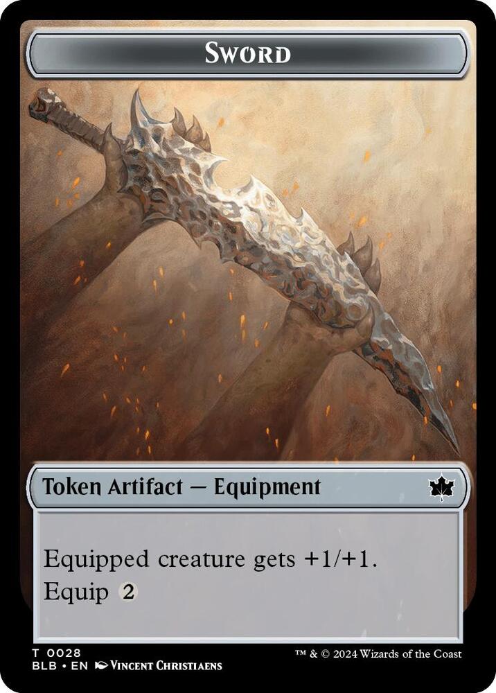 Sword Manifold Mouse Double Sided Token 28 // 18 (Bloomburrow)  - Foil | Good Games Adelaide SA