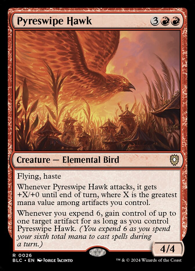 Pyreswipe Hawk 26 (Commander: Bloomburrow)  | Good Games Adelaide SA