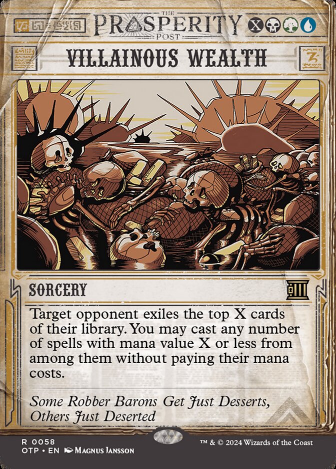 Villainous Wealth 58 (Outlaws of Thunder Junction: Breaking News)  - Foil | Good Games Adelaide SA