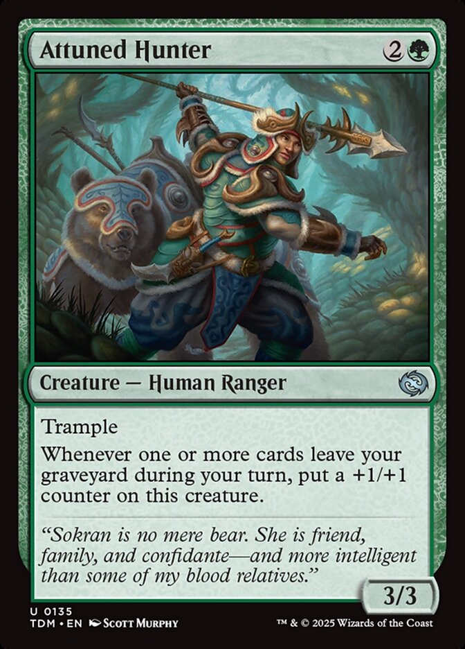 Attuned Hunter 135 (Tarkir: Dragonstorm)  - Foil | Good Games Adelaide SA