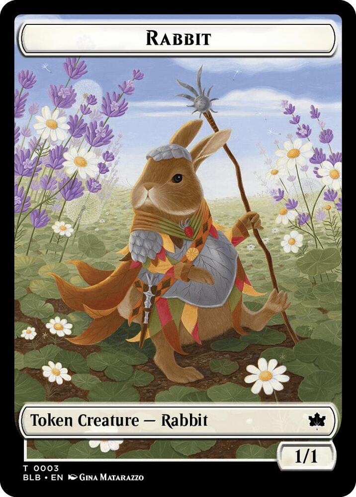 Rabbit Splash Lasher Double Sided Token 3 // 8 (Bloomburrow)  - Foil | Good Games Adelaide SA
