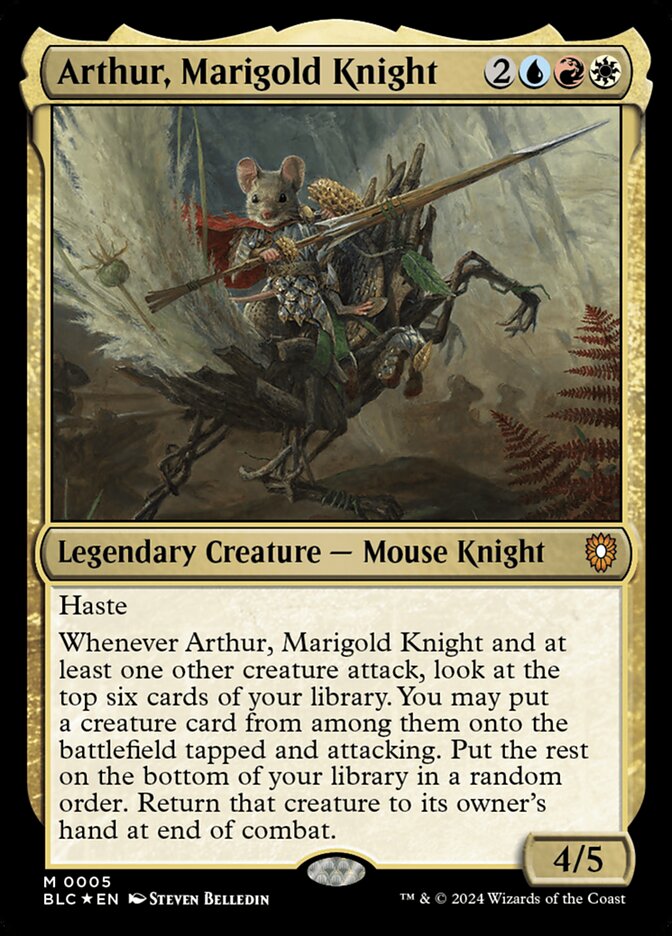 Arthur, Marigold Knight 5 (Commander: Bloomburrow)  - Foil | Good Games Adelaide SA