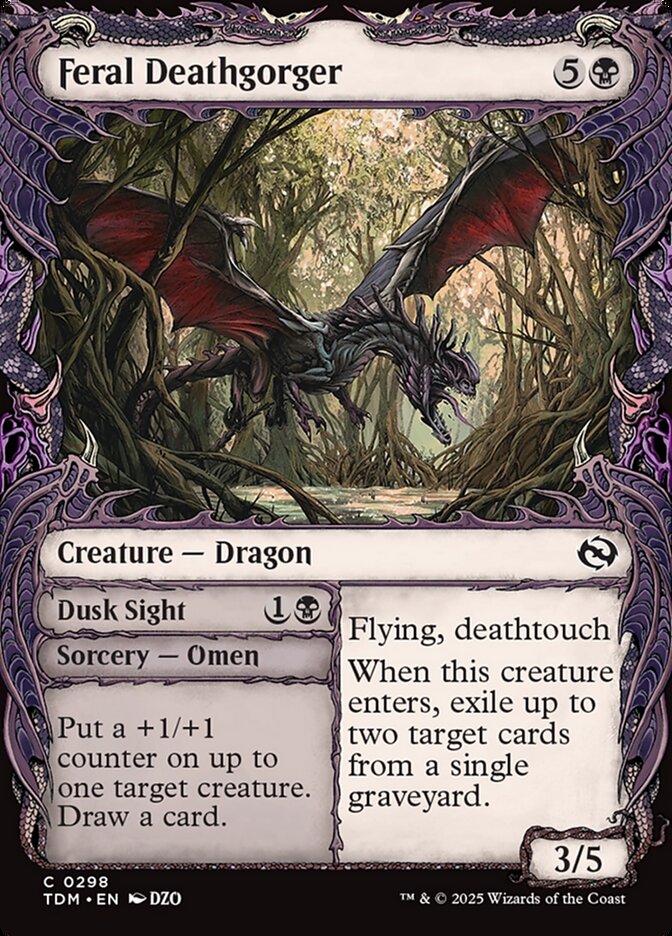 Feral Deathgorger // Dusk Sight 298 (Tarkir: Dragonstorm)  - Foil | Good Games Adelaide SA