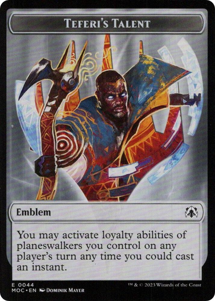 Emblem Teferis Talent 44 (Commander: March of the Machine)  | Good Games Adelaide SA