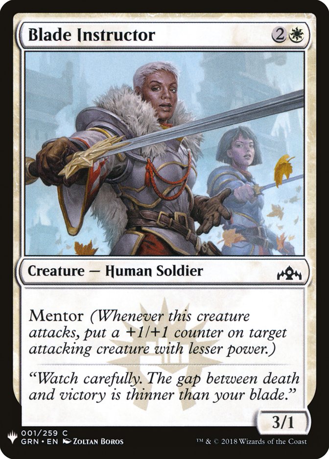 Blade Instructor 1 (The List Reprints)  | Good Games Adelaide SA