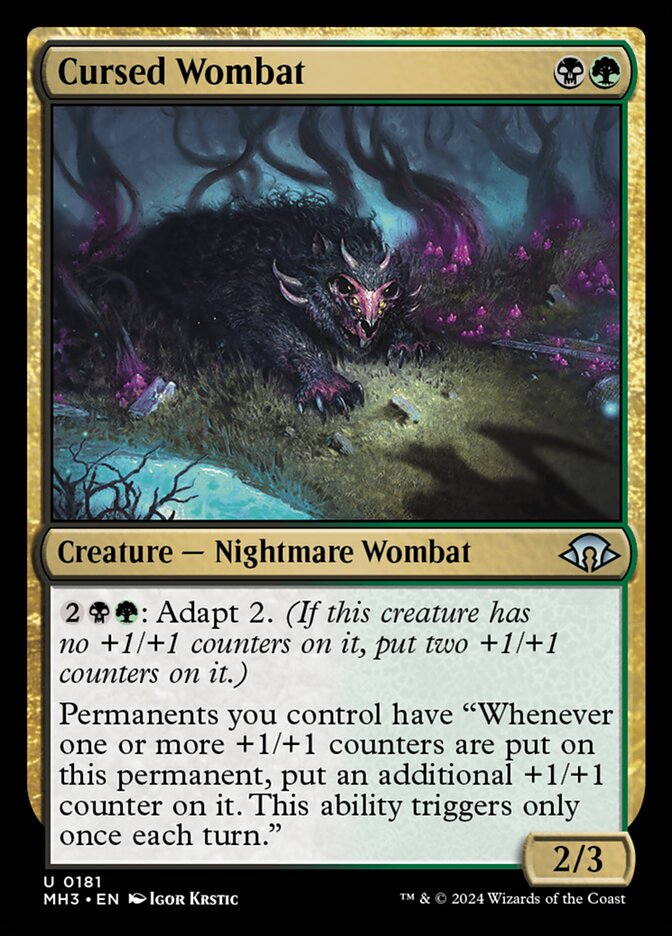 Cursed Wombat 181 (Modern Horizons 3)  - Foil | Good Games Adelaide SA