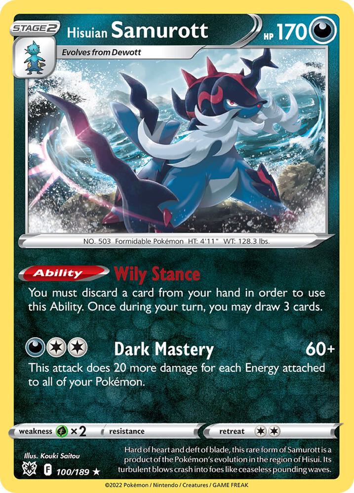 Hisuian Samurott 100 189 100/189 (Deck Exclusives)  | Good Games Adelaide SA