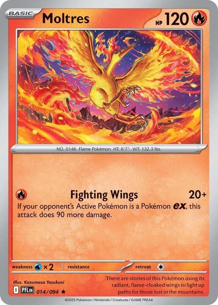 Moltres 014/094 (ME02: Phantasmal Flames)  - Reverse Holofoil | Good Games Adelaide SA