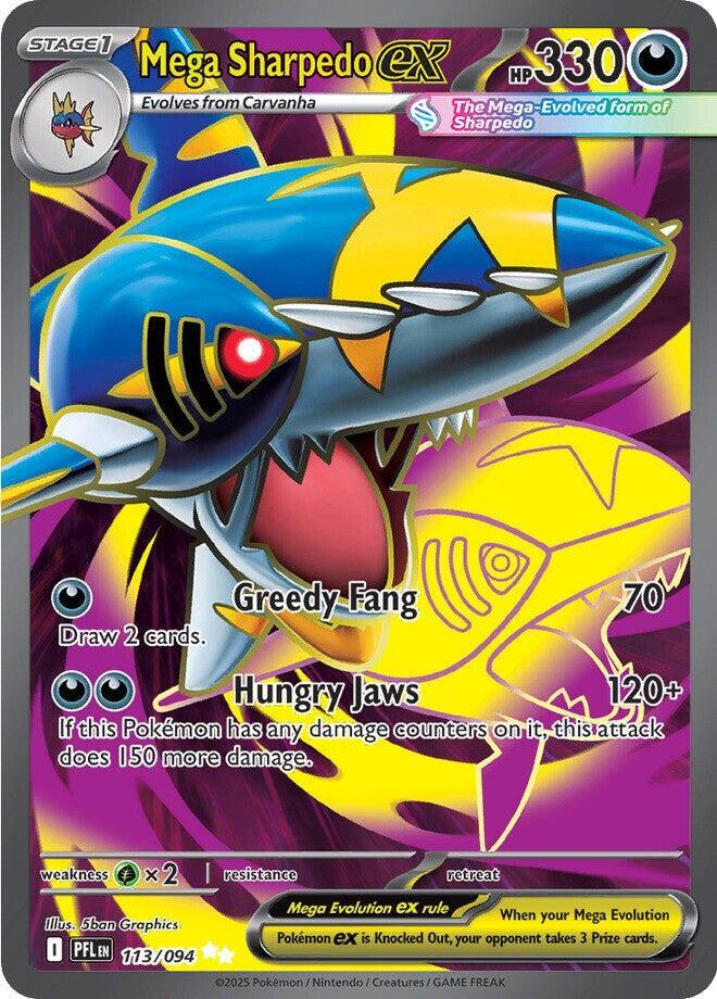 Mega Sharpedo ex 113/094 (ME02: Phantasmal Flames)  - Holofoil | Good Games Adelaide SA