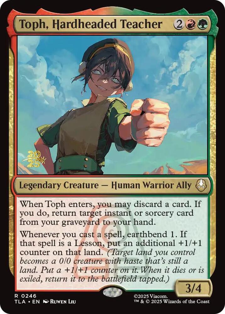Toph Hardheaded Teacher 246 (Prerelease Cards)  - Foil | Good Games Adelaide SA