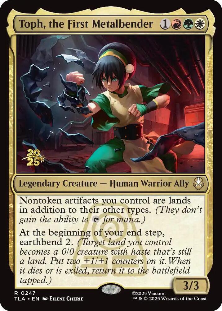 Toph the First Metalbender 247 (Prerelease Cards)  - Foil | Good Games Adelaide SA