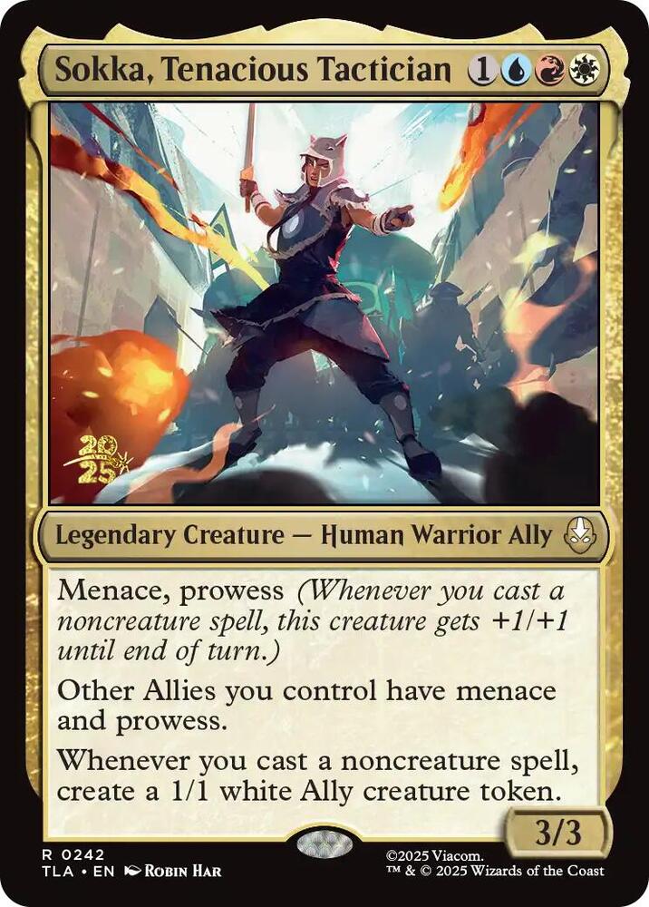 Sokka Tenacious Tactician 242 (Prerelease Cards)  - Foil | Good Games Adelaide SA