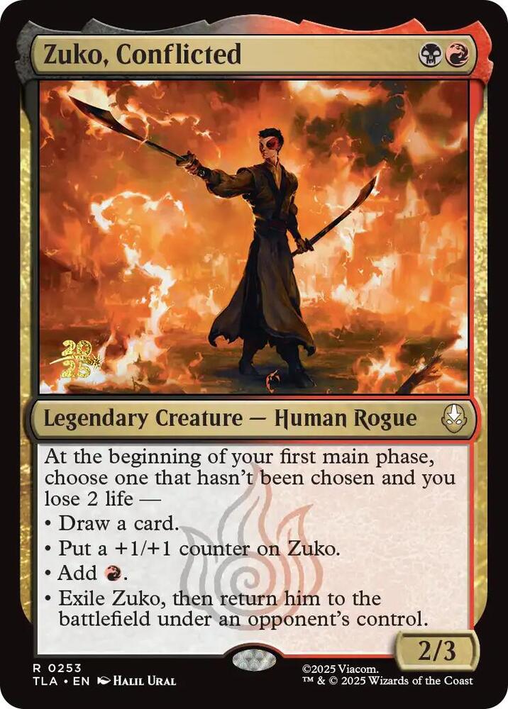 Zuko Conflicted 253 (Prerelease Cards)  - Foil | Good Games Adelaide SA