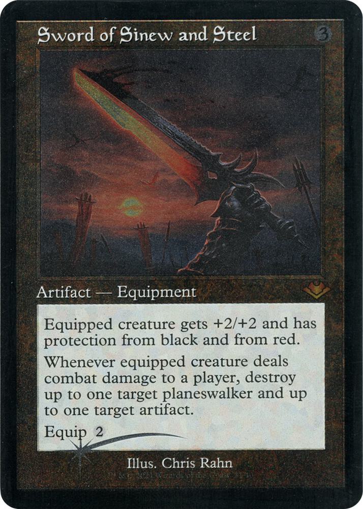 Sword of Sinew and Steel 31 (Modern Horizons)  - Retro Etched Foil | Good Games Adelaide SA