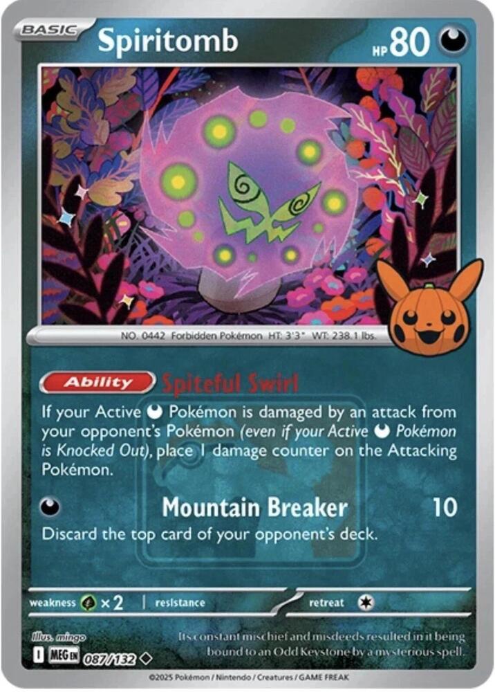 Spiritomb Trick or Trade Stamped 087/132 (League & Championship Cards)  - Holofoil | Good Games Adelaide SA