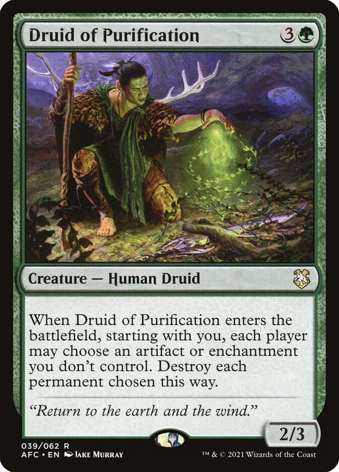 Druid of Purification 39 (Commander: Adventures in the Forgotten Realms)  | Good Games Adelaide SA