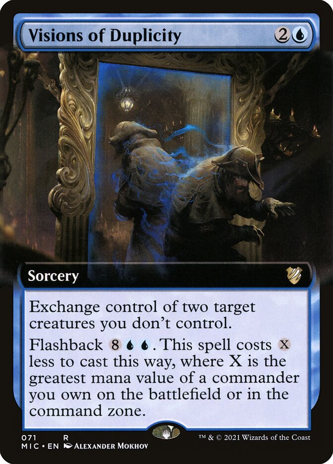 Visions of Duplicity Extended Art 71 (Commander: Innistrad: Midnight Hunt)  | Good Games Adelaide SA