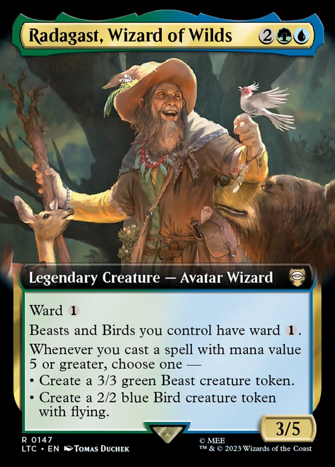 Radagast, Wizard of Wilds 147 (Commander: The Lord of the Rings: Tales of Middle-earth)  - Extended Art | Good Games Adelaide SA