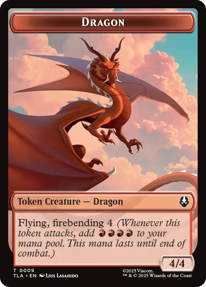 Dragon Food 0019 Double Sided Token 9 // 19 (Avatar: The Last Airbender)  - Foil | Good Games Adelaide SA