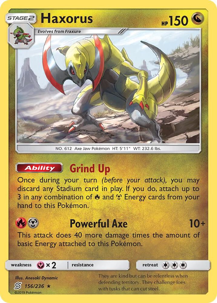 Haxorus 156/236 (SM - Unified Minds)  - Holofoil | Good Games Adelaide SA