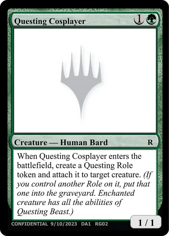 Questing Cosplayer  (Un-Known Event Playtest Cards)  | Good Games Adelaide SA