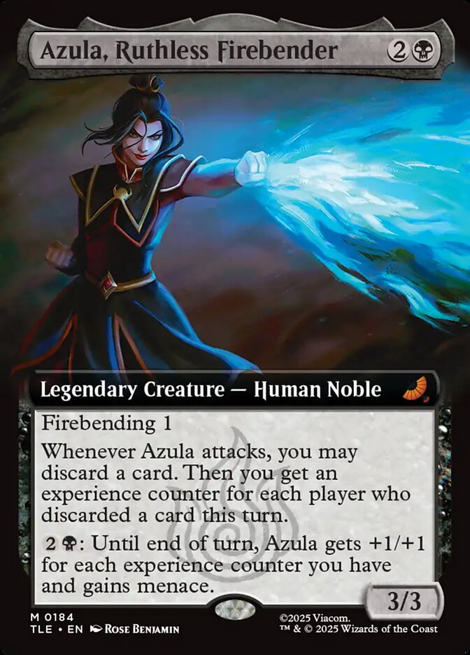 Azula, Ruthless Firebender 184/0 (Avatar: The Last Airbender: Eternal-Legal)  - Extended Art Foil | Good Games Adelaide SA