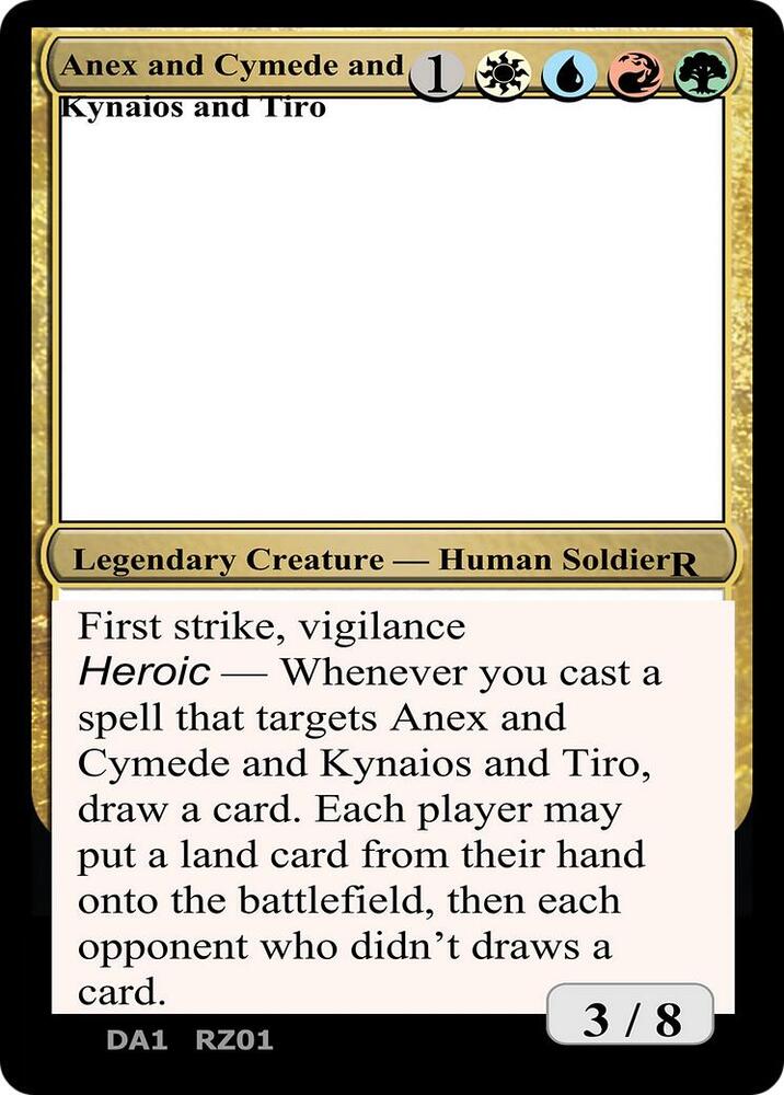 Anax and Cymede and Kynaios and Tiro  (Un-Known Event Playtest Cards)  | Good Games Adelaide SA