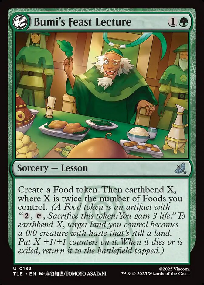 Bumi's Feast Lecture 133 (Avatar: The Last Airbender: Eternal-Legal)  - Foil | Good Games Adelaide SA