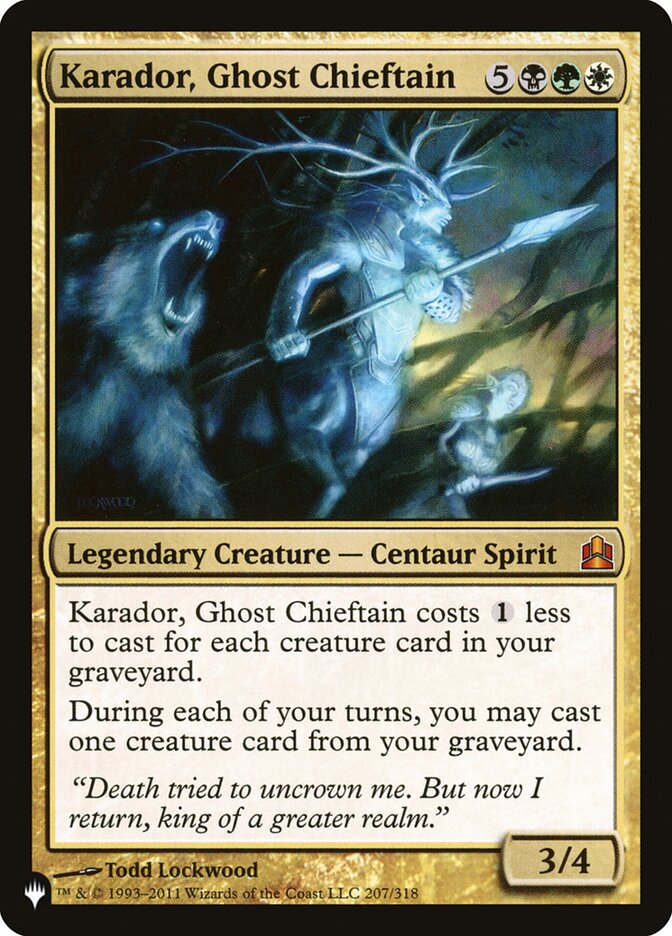 Karador, Ghost Chieftain 207/318 (The List Reprints)  | Good Games Adelaide SA