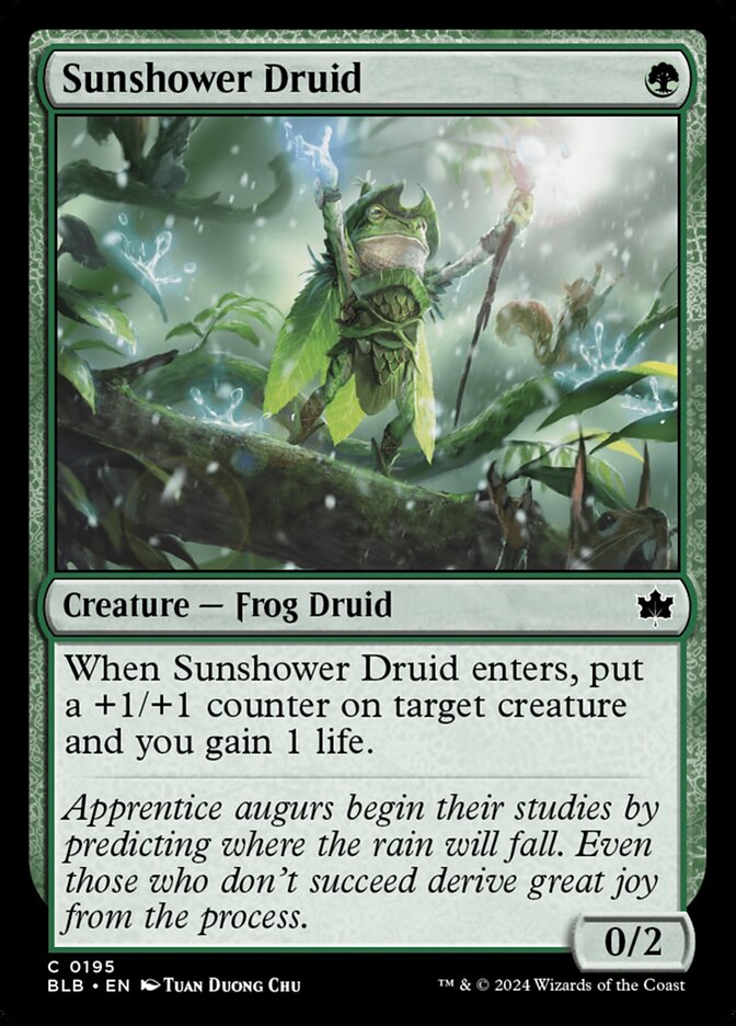 Sunshower Druid 195 (Bloomburrow)  | Good Games Adelaide SA