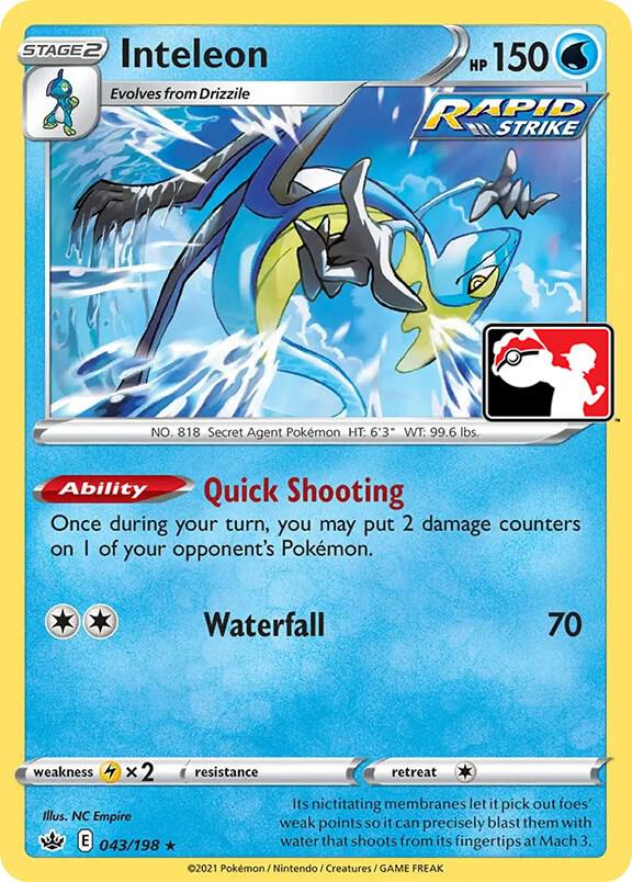 Inteleon Series 1/2 043/198 (Prize Pack Series Cards)  - Holofoil | Good Games Adelaide SA