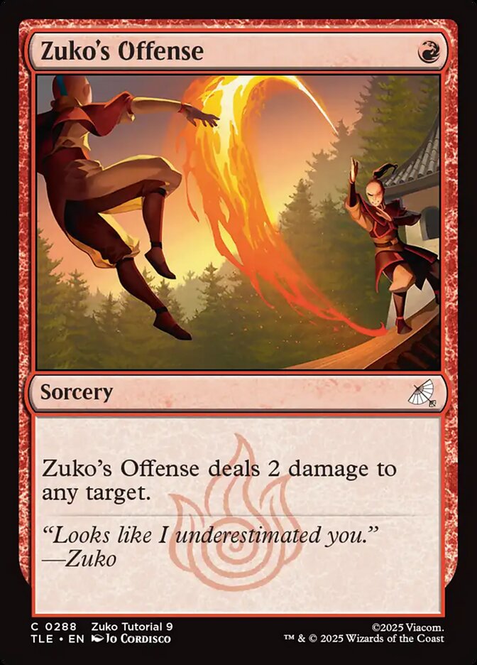 Zuko's Offense 288 (Avatar: The Last Airbender: Eternal-Legal)  | Good Games Adelaide SA