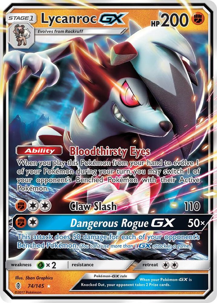 Lycanroc GX 74/145 (SM - Guardians Rising)  - Holofoil | Good Games Adelaide SA