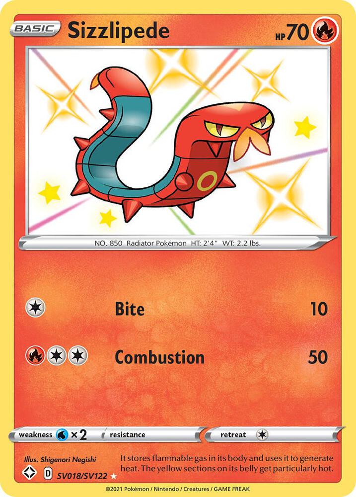 Sizzlipede SV018/SV122 (Shining Fates: Shiny Vault)  - Holofoil | Good Games Adelaide SA