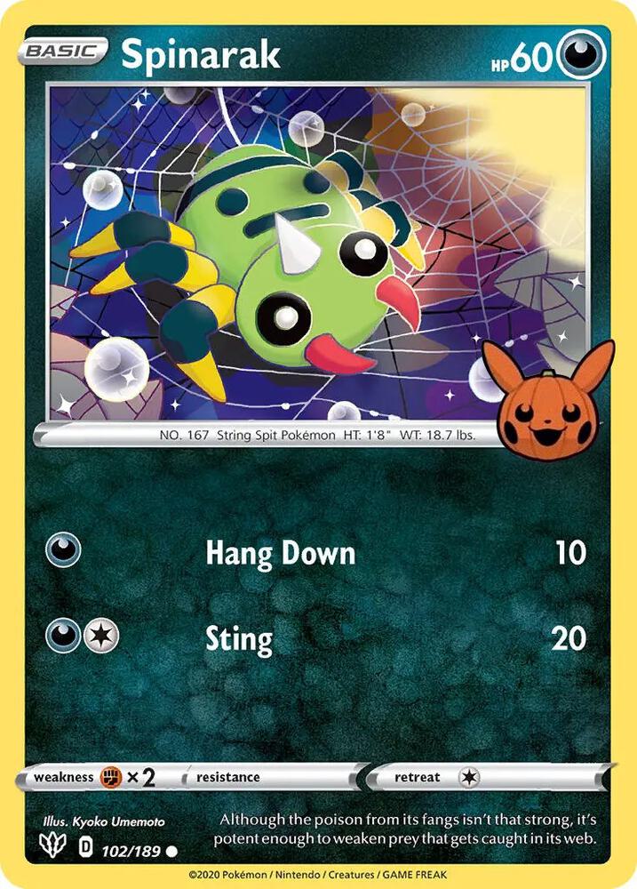 Spinarak 102/189 (Trick or Trade BOOster Bundle)  | Good Games Adelaide SA