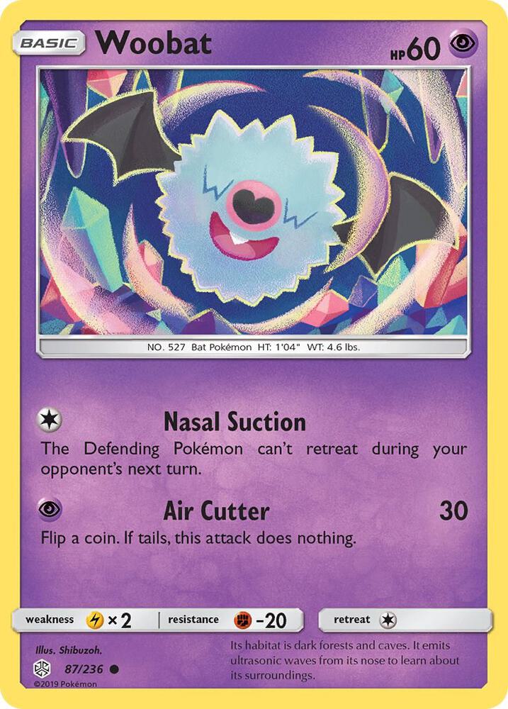 Woobat 87/236 (SM - Cosmic Eclipse)  | Good Games Adelaide SA
