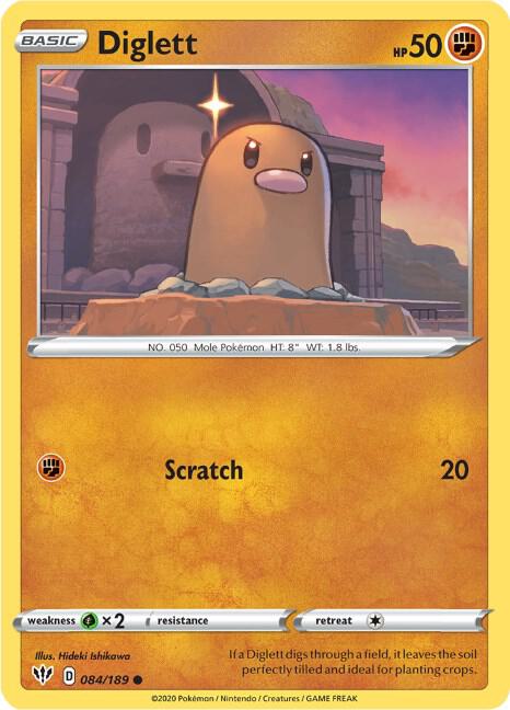 Diglett 084/189 (SWSH03: Darkness Ablaze)  | Good Games Adelaide SA