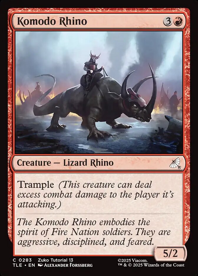 Komodo Rhino 283 (Avatar: The Last Airbender: Eternal-Legal)  | Good Games Adelaide SA