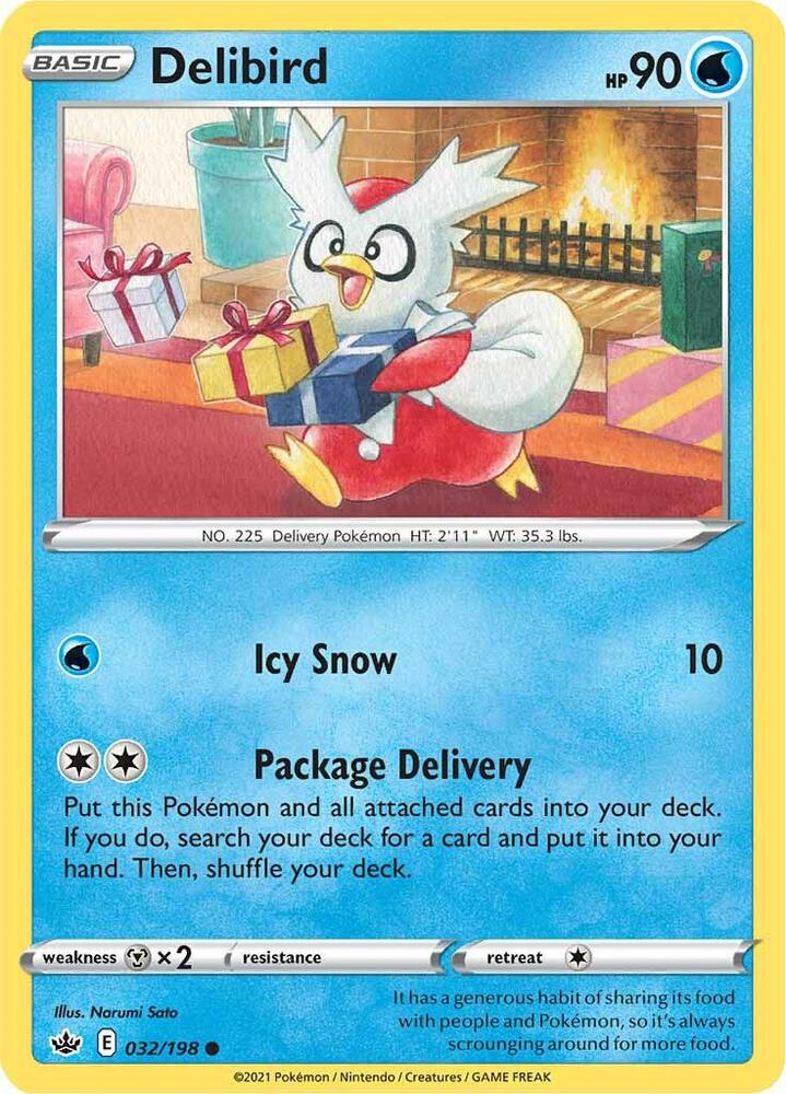 Delibird 032/198 (SWSH06: Chilling Reign)  | Good Games Adelaide SA