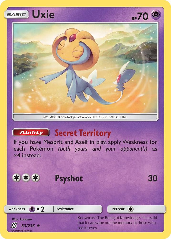 Uxie 83/236 (SM - Unified Minds)  - Holofoil | Good Games Adelaide SA