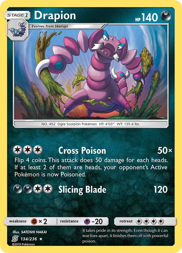 Drapion 134/236 (SM - Unified Minds)  | Good Games Adelaide SA