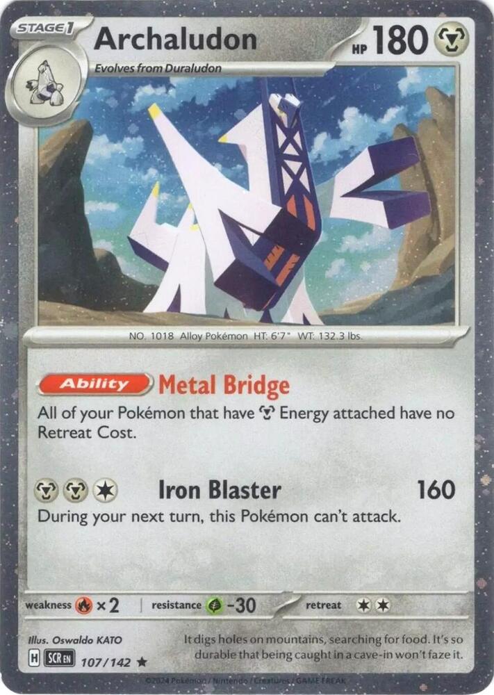 Archaludon 107/142 (Miscellaneous Cards & Products)  - Cosmo Holofoil | Good Games Adelaide SA